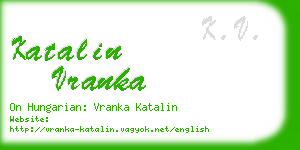 katalin vranka business card